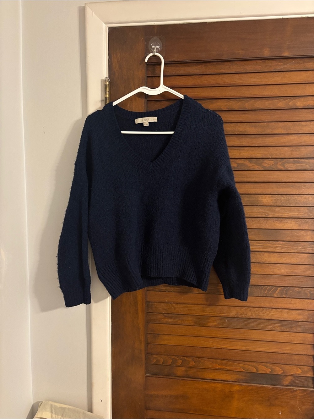 LOFT Navy V-Neck Pullover Sweater